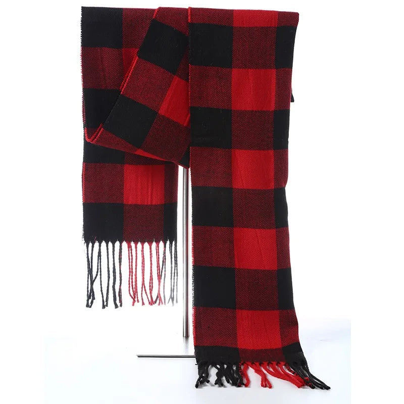 Men's Plaid & Striped Scarf