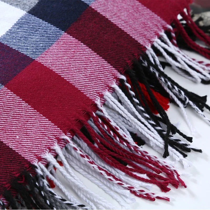 Men's Plaid & Striped Scarf