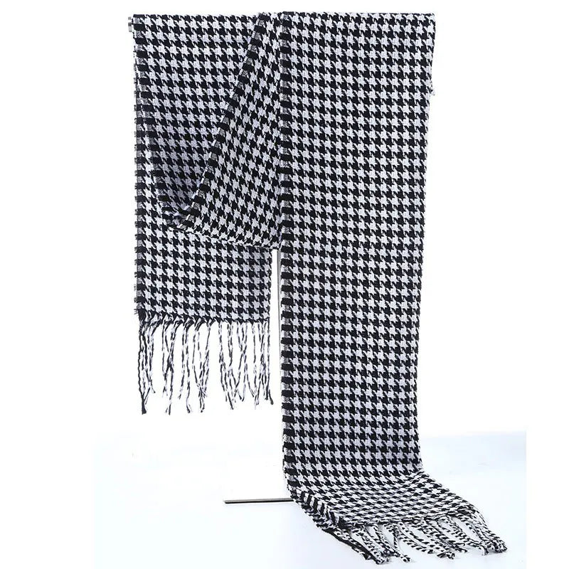 Men's Plaid & Striped Scarf