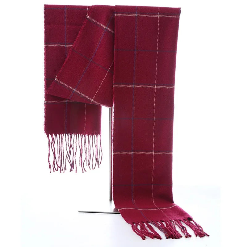 Men's Plaid & Striped Scarf