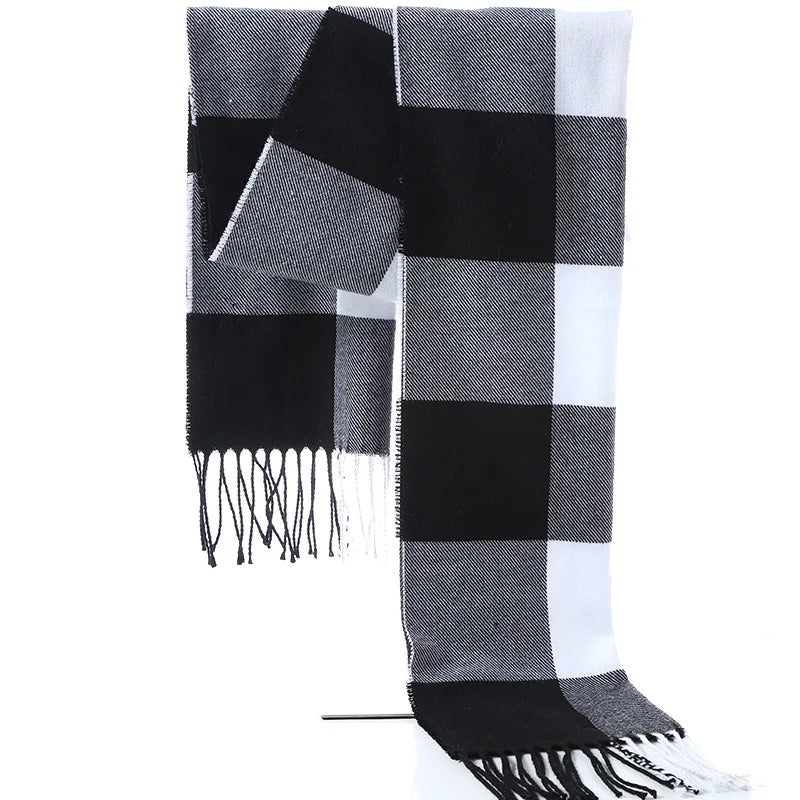 Men's Plaid & Striped Scarf