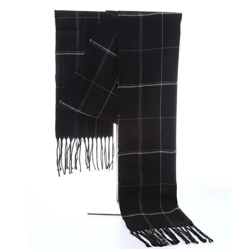 Men's Plaid & Striped Scarf