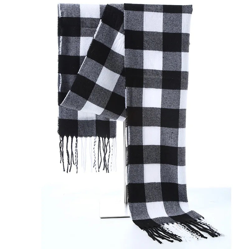 Men's Plaid & Striped Scarf