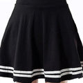 Plain And Striped Mini Skirt