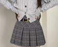 Tartan Plaid Pleated High Waist Mini Skirt