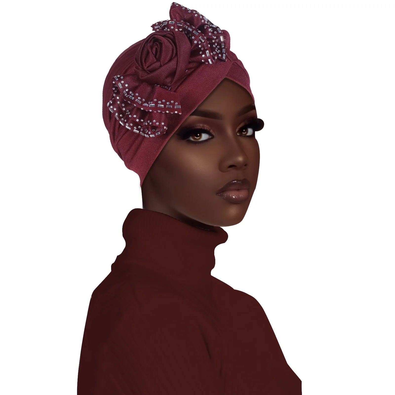 Flower Diamonds Fashion Bonnet Hat