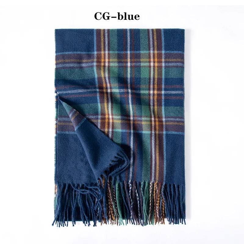 Unisex Cashmere Pashmina Scarf With Tassels