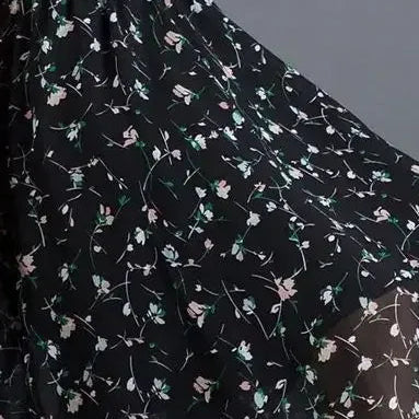 Floral Chiffon Midi Skirt