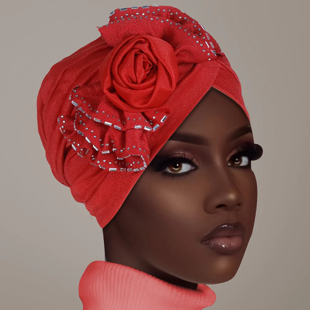 Flower Diamonds Fashion Bonnet Hat