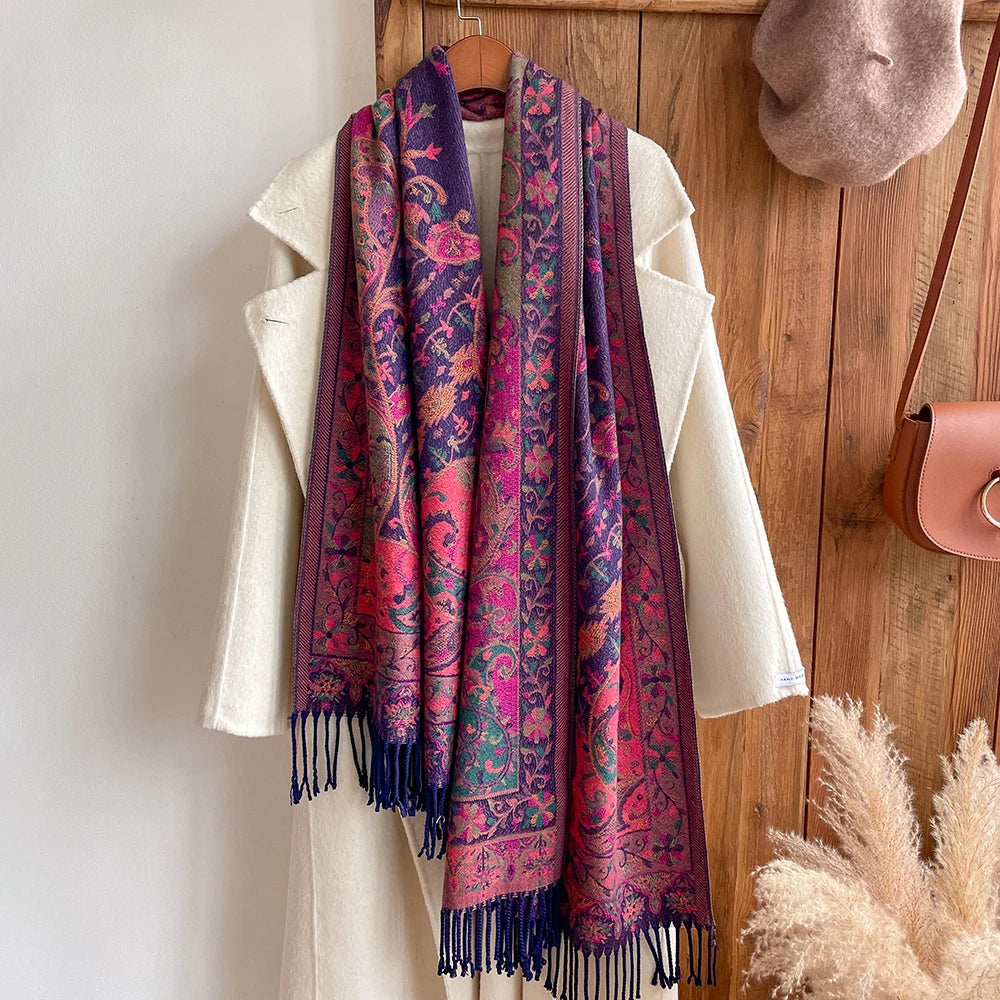 Paisley Fringed Shawl/Scarf