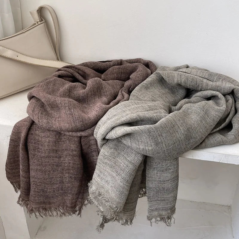 Fresh and Versatile Color Striped Scarf