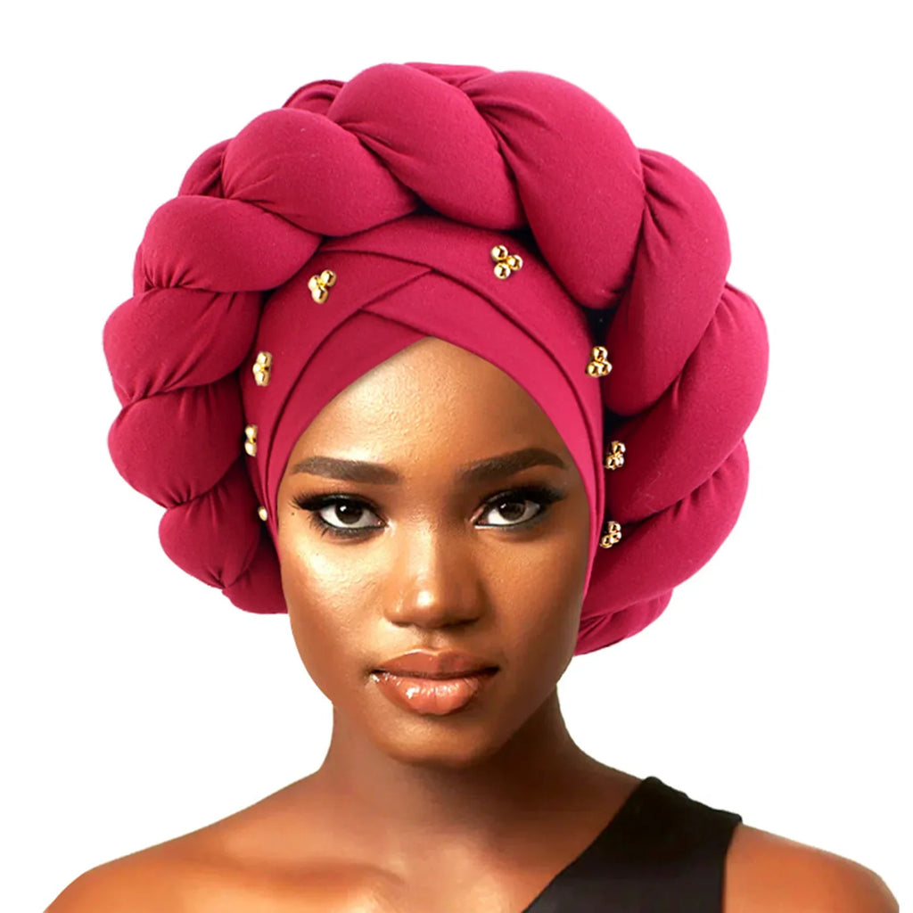 Soft Pre-Tied Twisted Solid Color Head Wrap