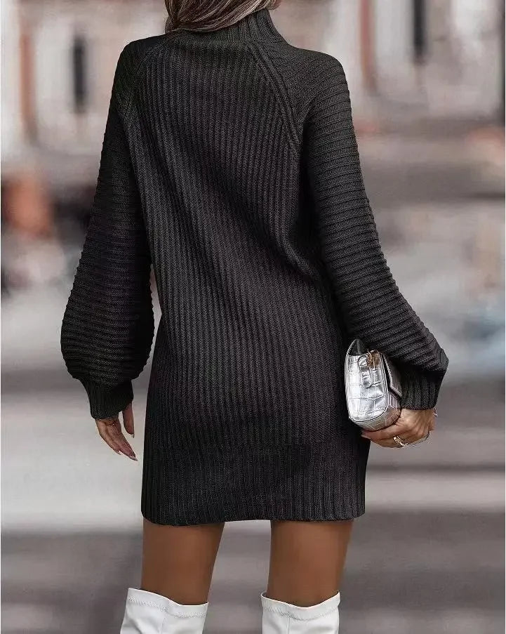 Women's Knitted Pullover Sweater Dress