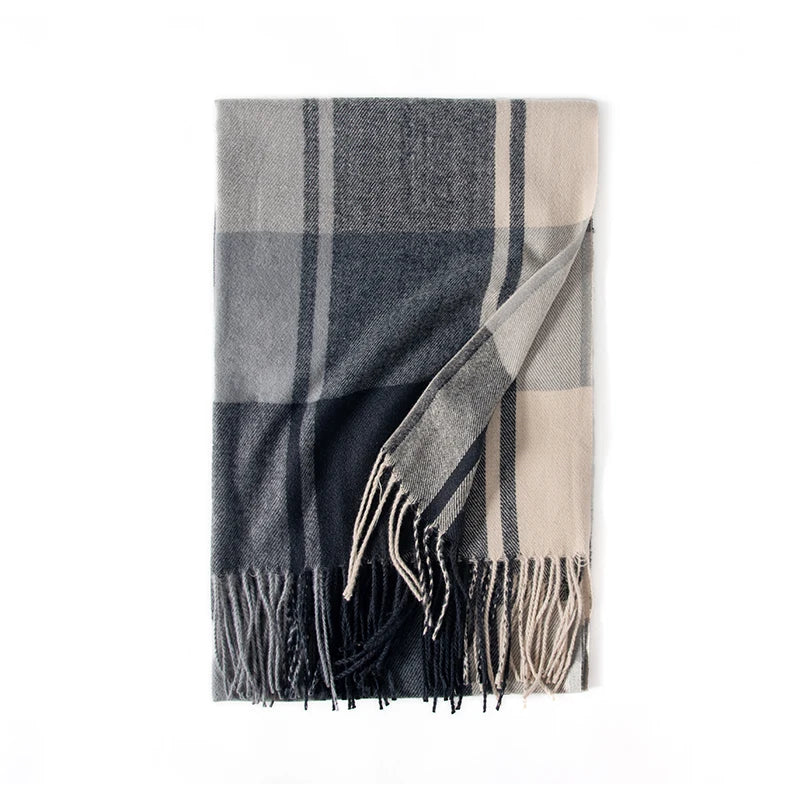 Unisex Cashmere Pashmina Scarf With Tassels