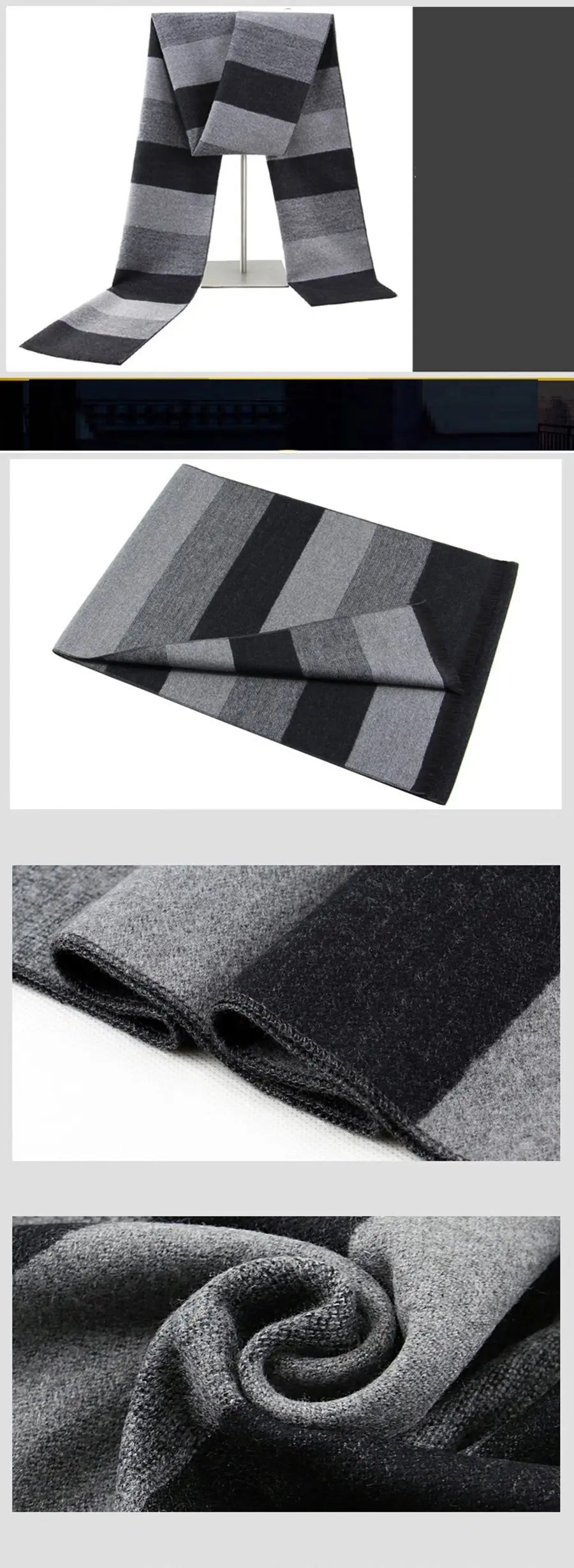 Men's Winter Faux Cashmere Scarf