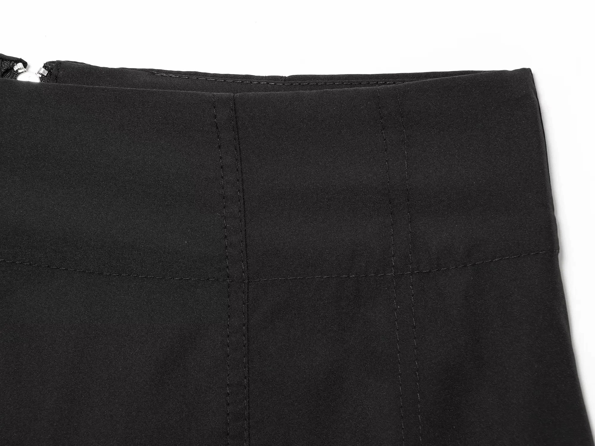 Zippered Midi Mini Skirt