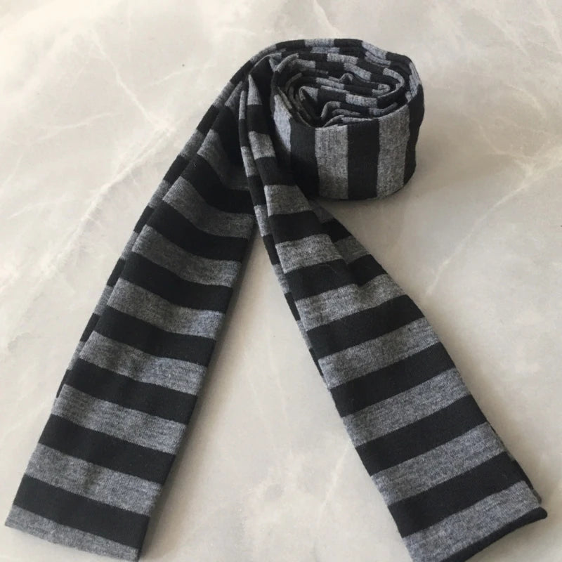 Striped Long Thin Scarf