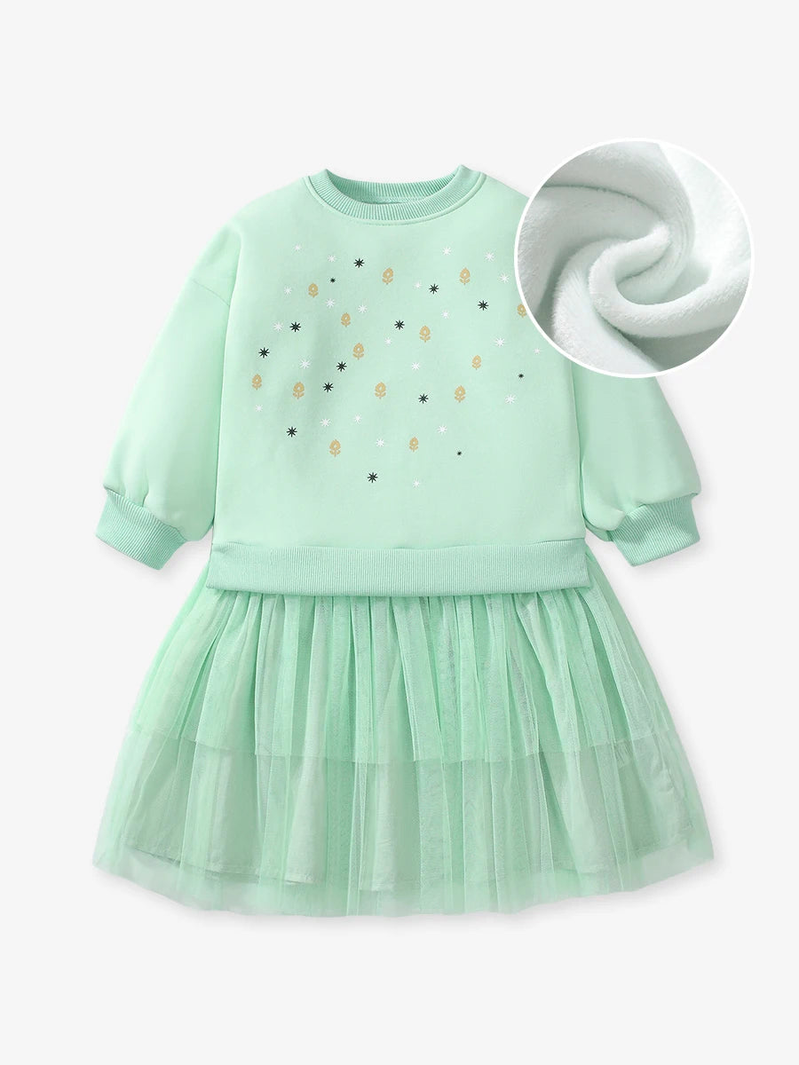 Toddler 2 Piece Sweater And Mesh Skirt Set