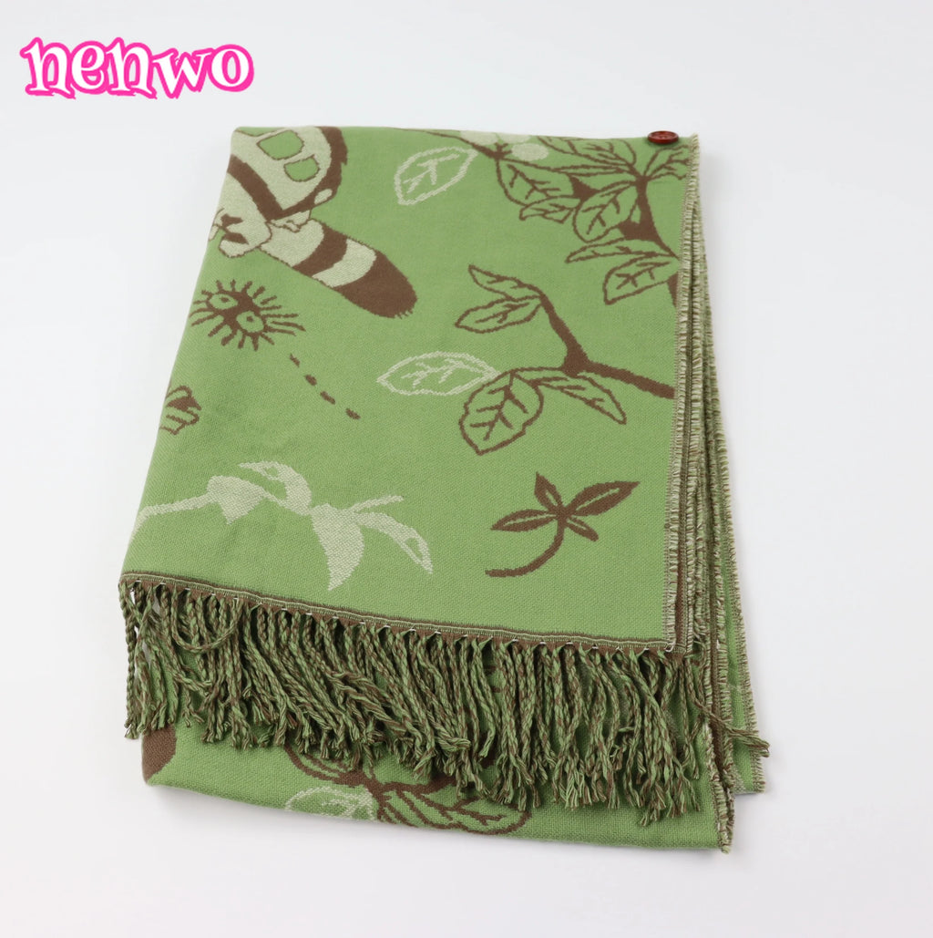 Nenwo Versatile Thick Double-sided Cartoon Scarf/Shawl