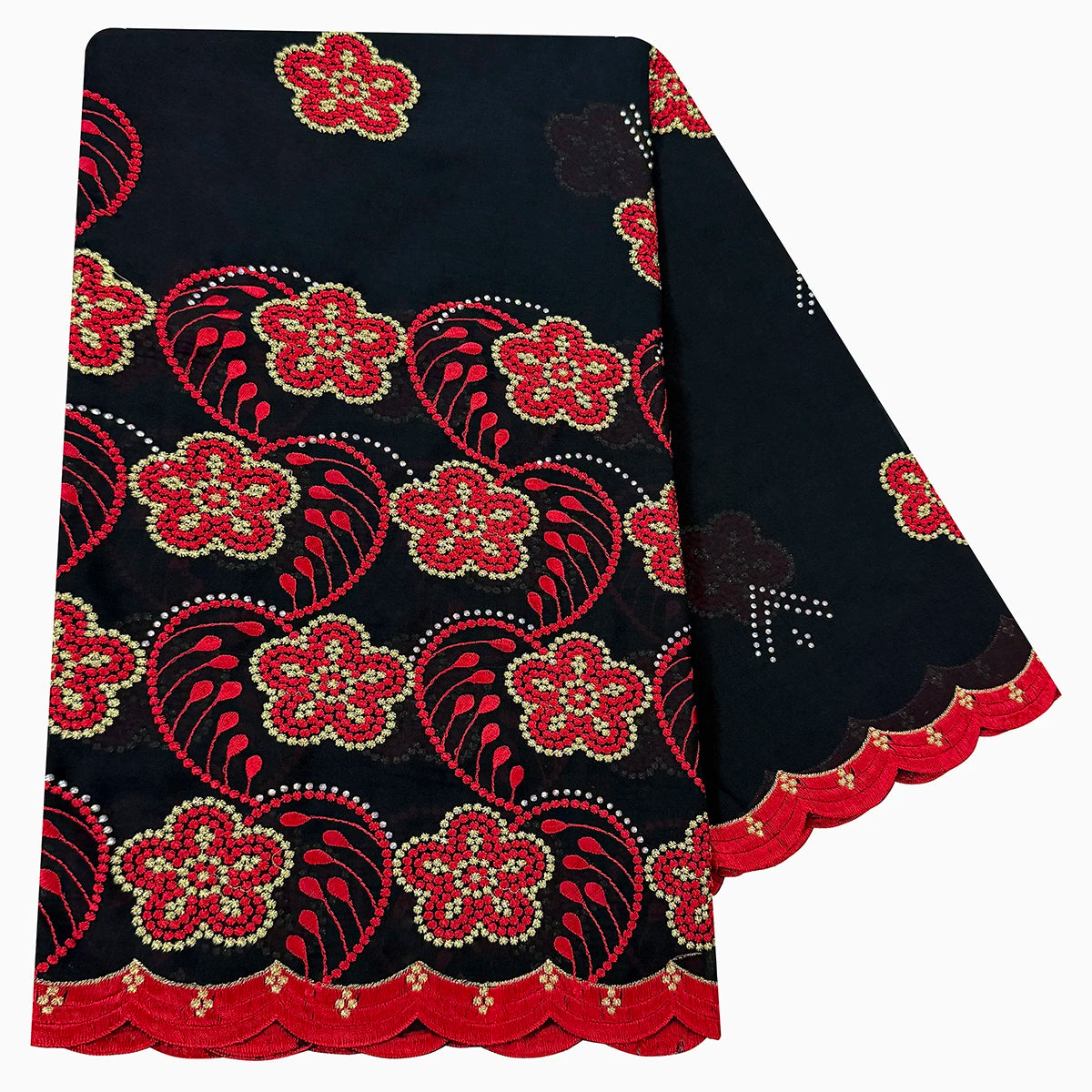 Embroidered High Quality 100% Cotton Scarf