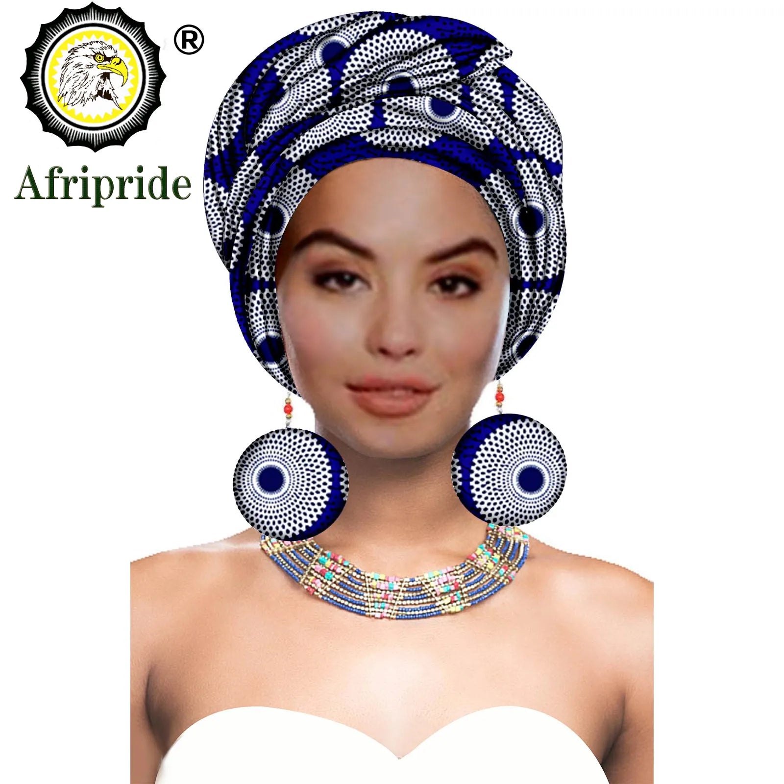 African Headwrap with Matching Earrings