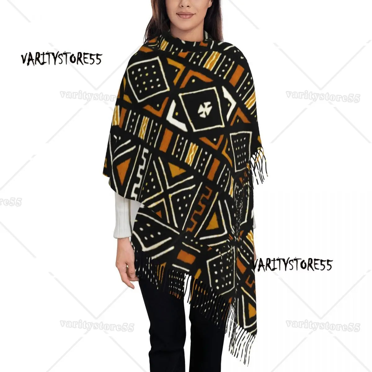 Printed African Scarf Shawl Head Wrap