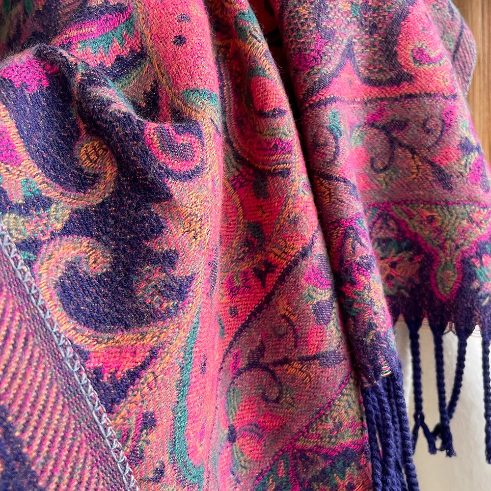 Paisley Fringed Shawl/Scarf