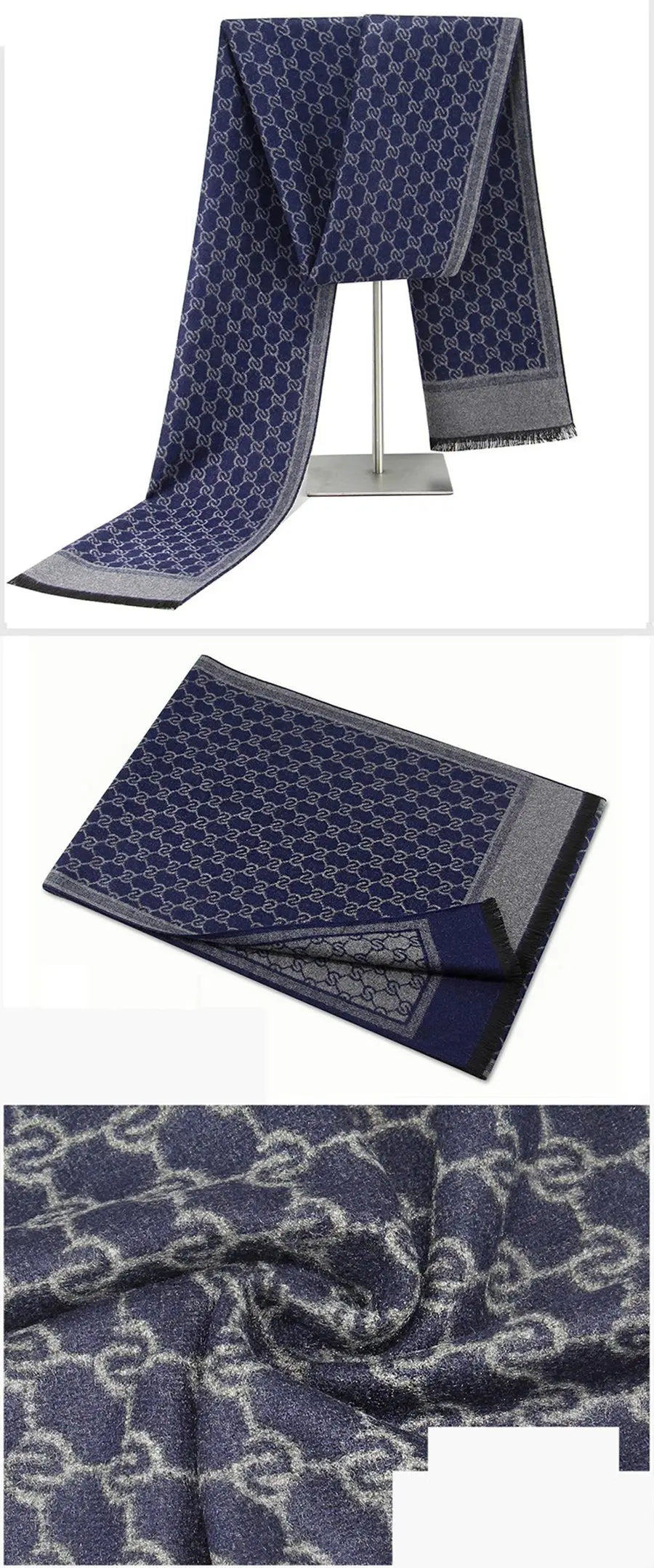 Men's Winter Faux Cashmere Scarf