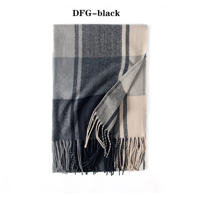 Unisex Cashmere Pashmina Scarf With Tassels