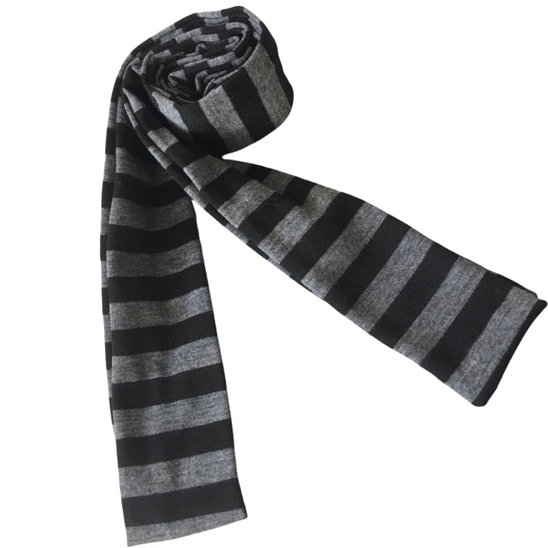 Striped Long Thin Scarf