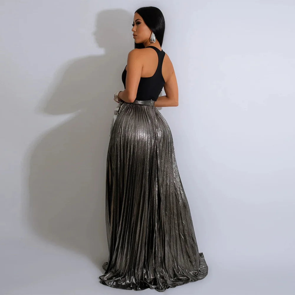 Floor Length High Waist Skirt
