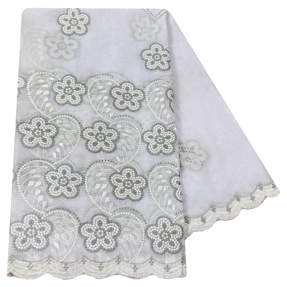 Embroidered High Quality 100% Cotton Scarf
