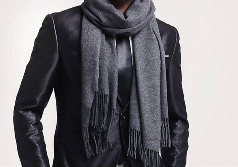 Men's Classic Solid Color Scarf