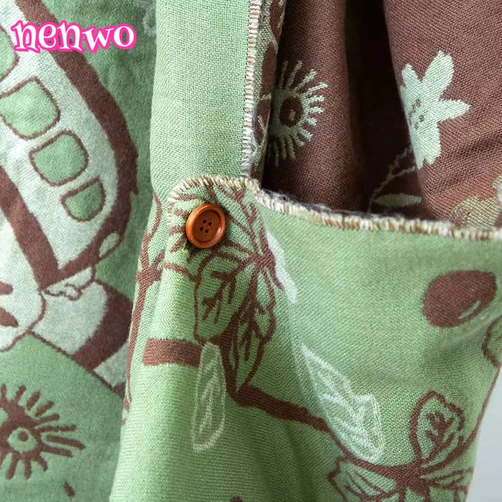 Nenwo Versatile Thick Double-sided Cartoon Scarf/Shawl
