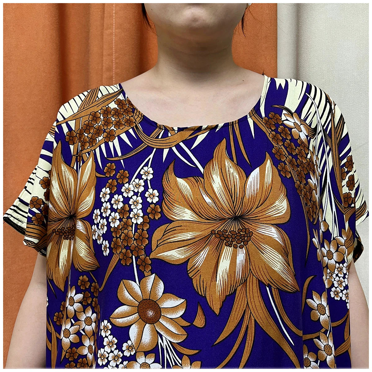 African Floral Fashion Dress With Matching Scarf