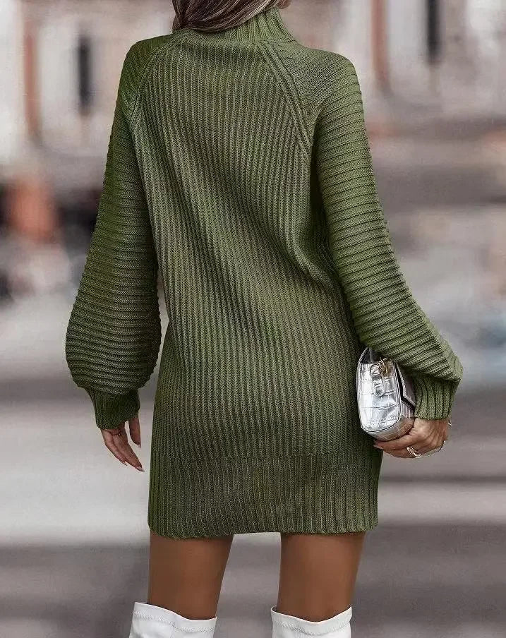 Women's Knitted Pullover Sweater Dress