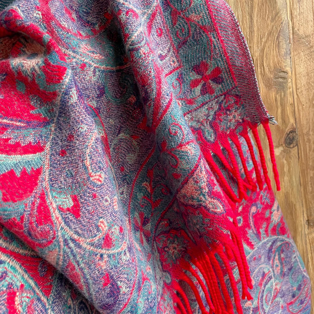Paisley Fringed Shawl/Scarf