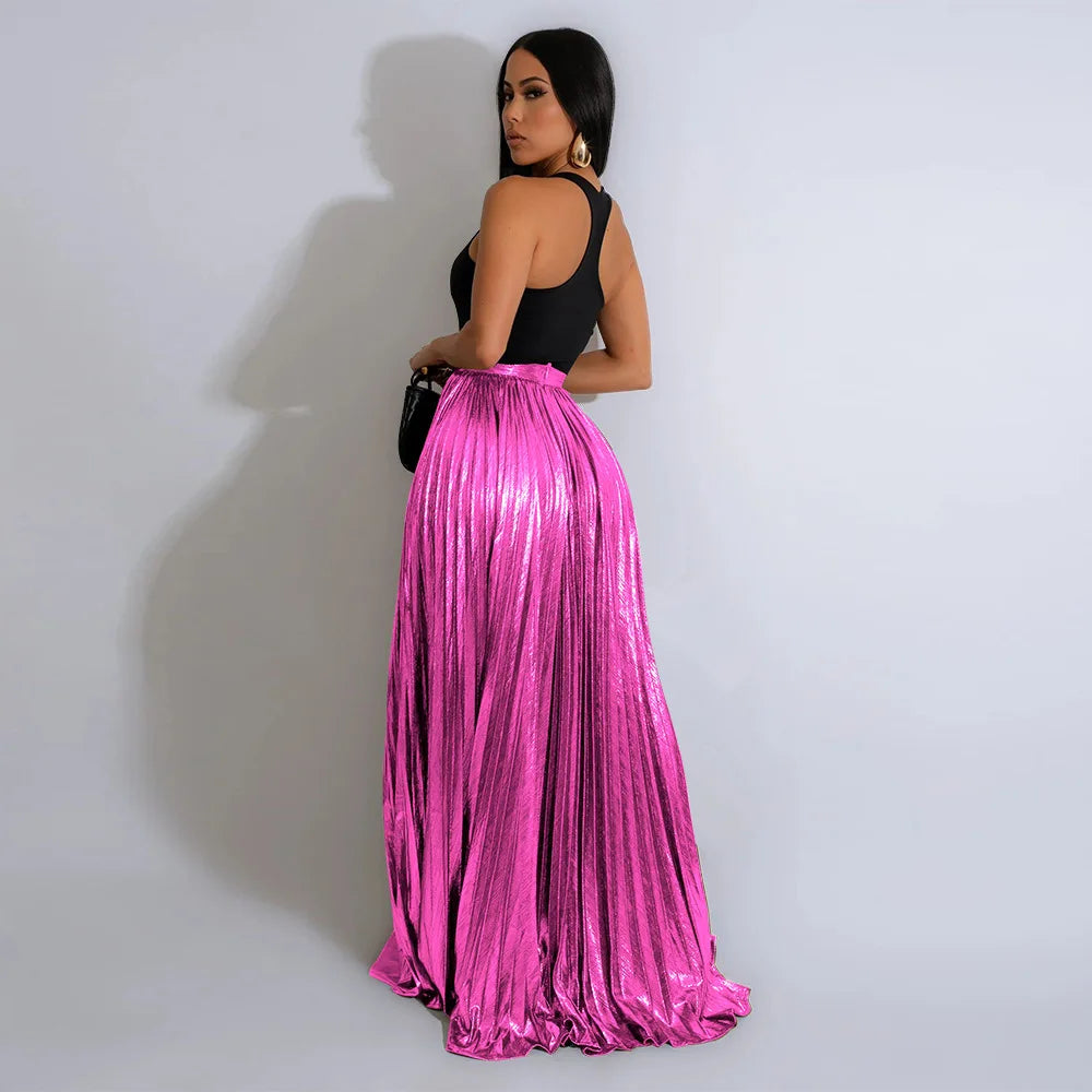 Floor Length High Waist Skirt