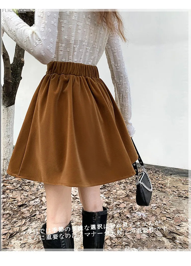 Velvet High-Waist Mini Skirt