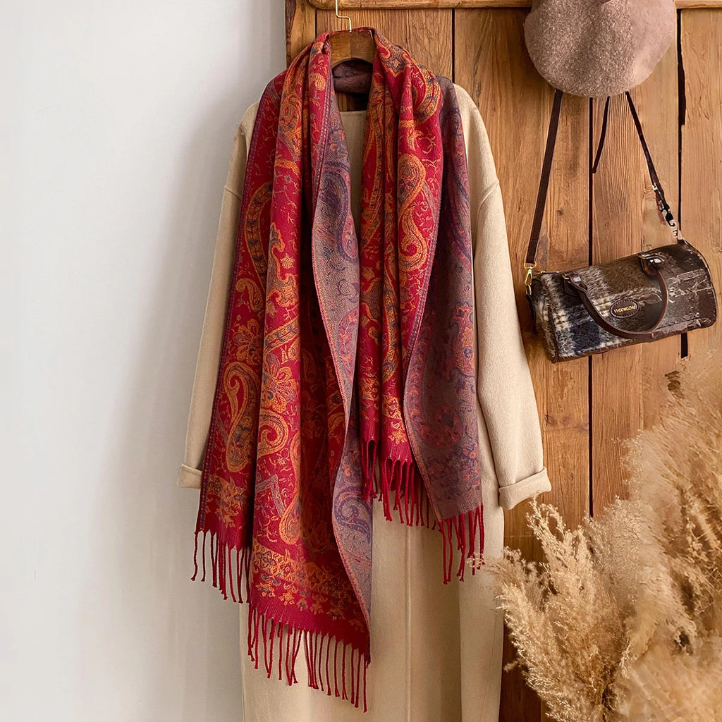 Women's Paisley Faux Pashmina Stole