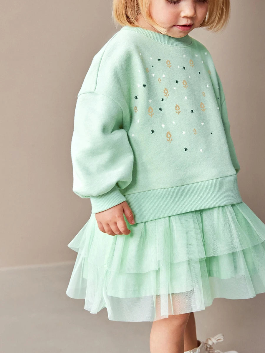 Toddler 2 Piece Sweater And Mesh Skirt Set