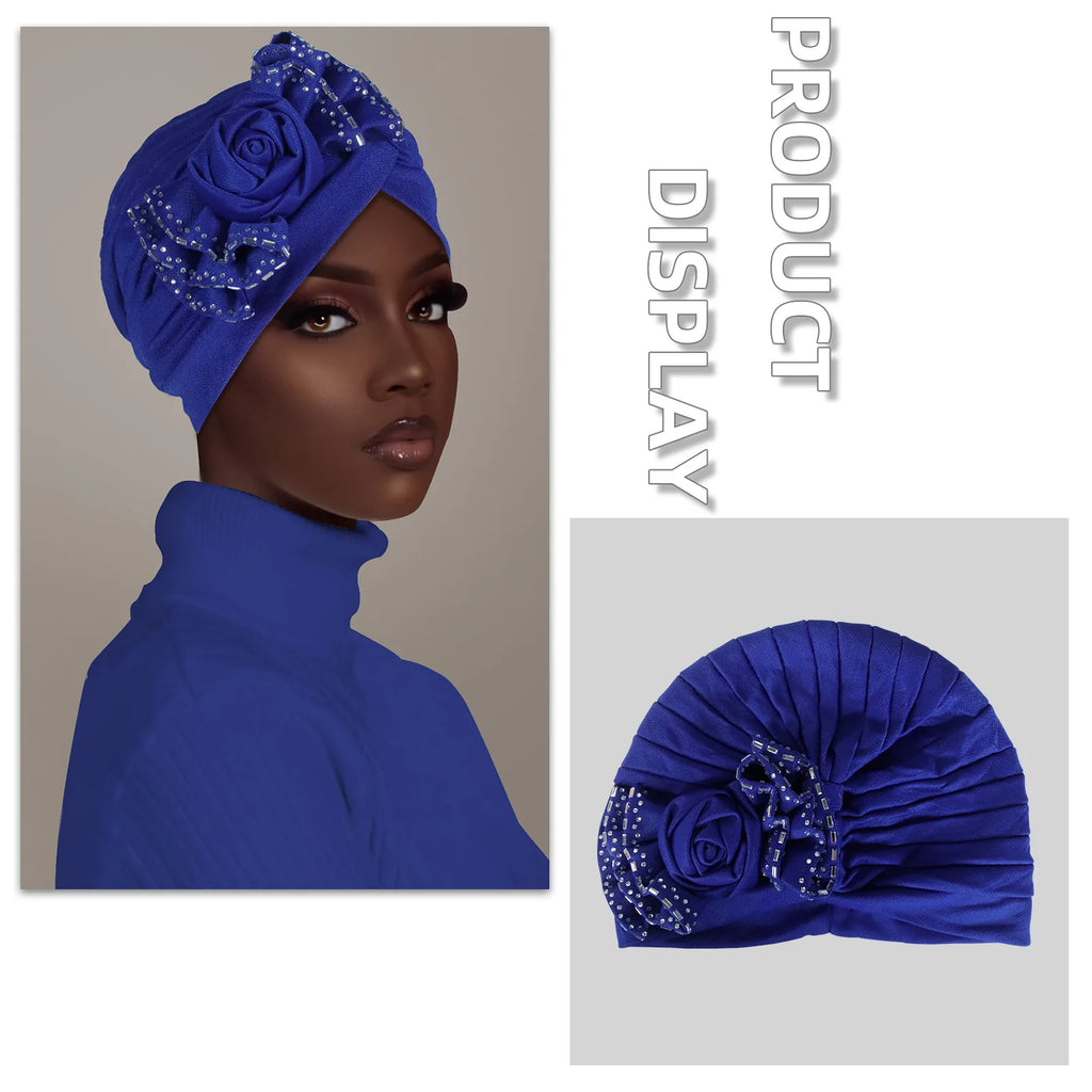 Flower Diamonds Fashion Bonnet Hat