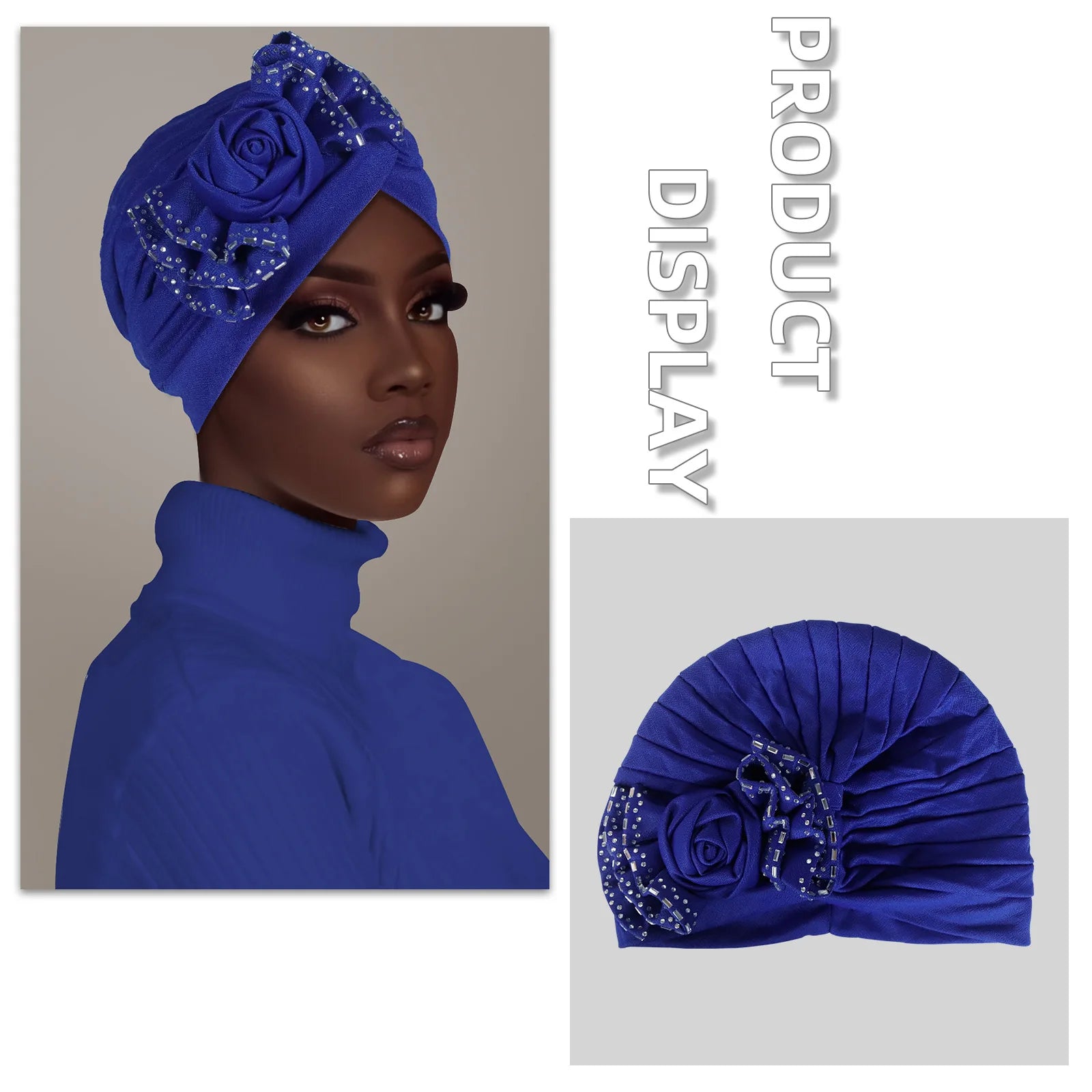 Flower Diamonds Fashion Bonnet Hat