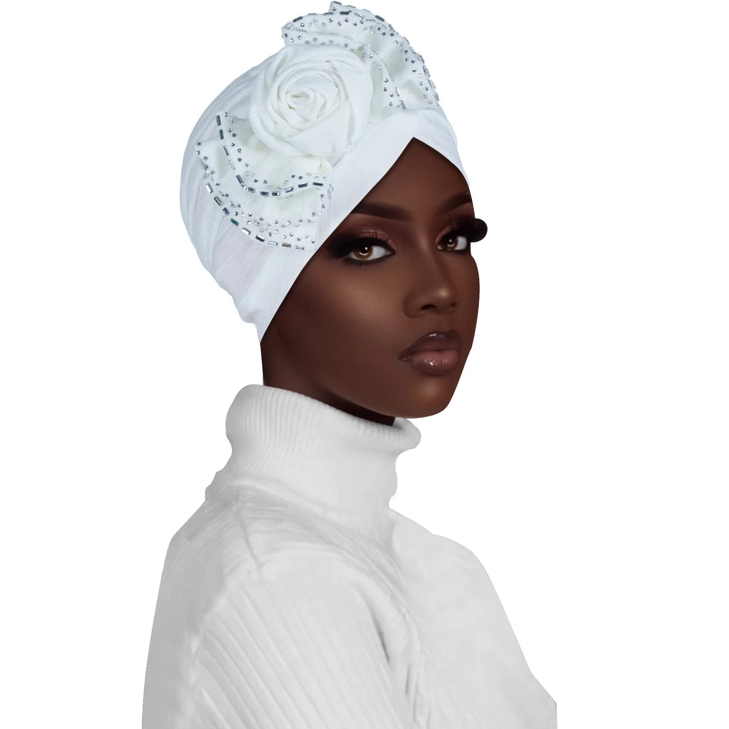 Flower Diamonds Fashion Bonnet Hat