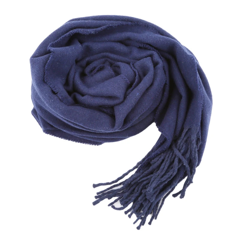 Wool Winter Soft Warm Thick Cashmere Long Tassel Shawl Scarf
