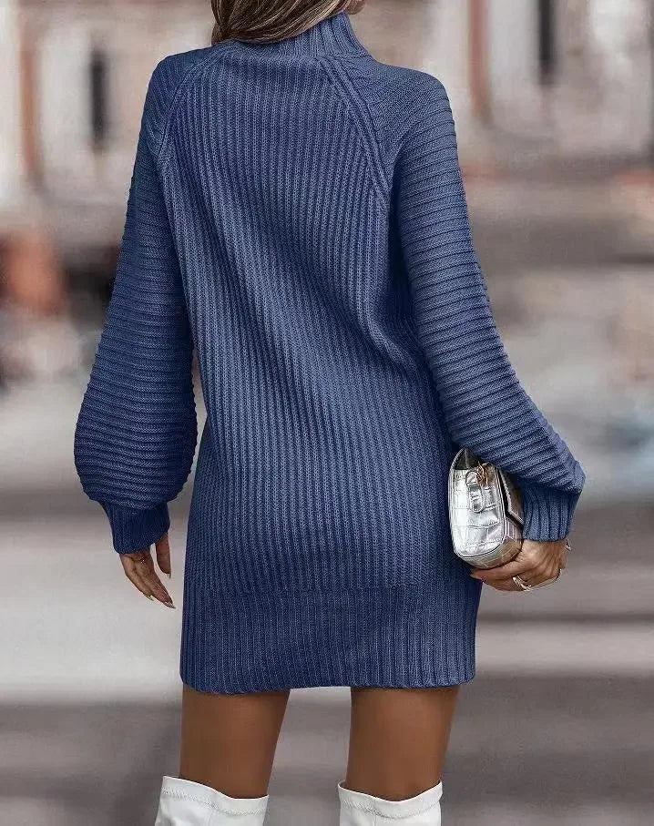 Women's Knitted Pullover Sweater Dress