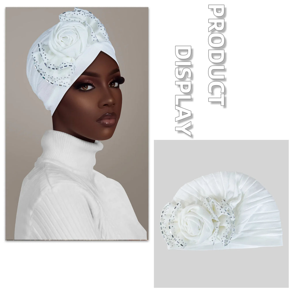 Flower Diamonds Fashion Bonnet Hat