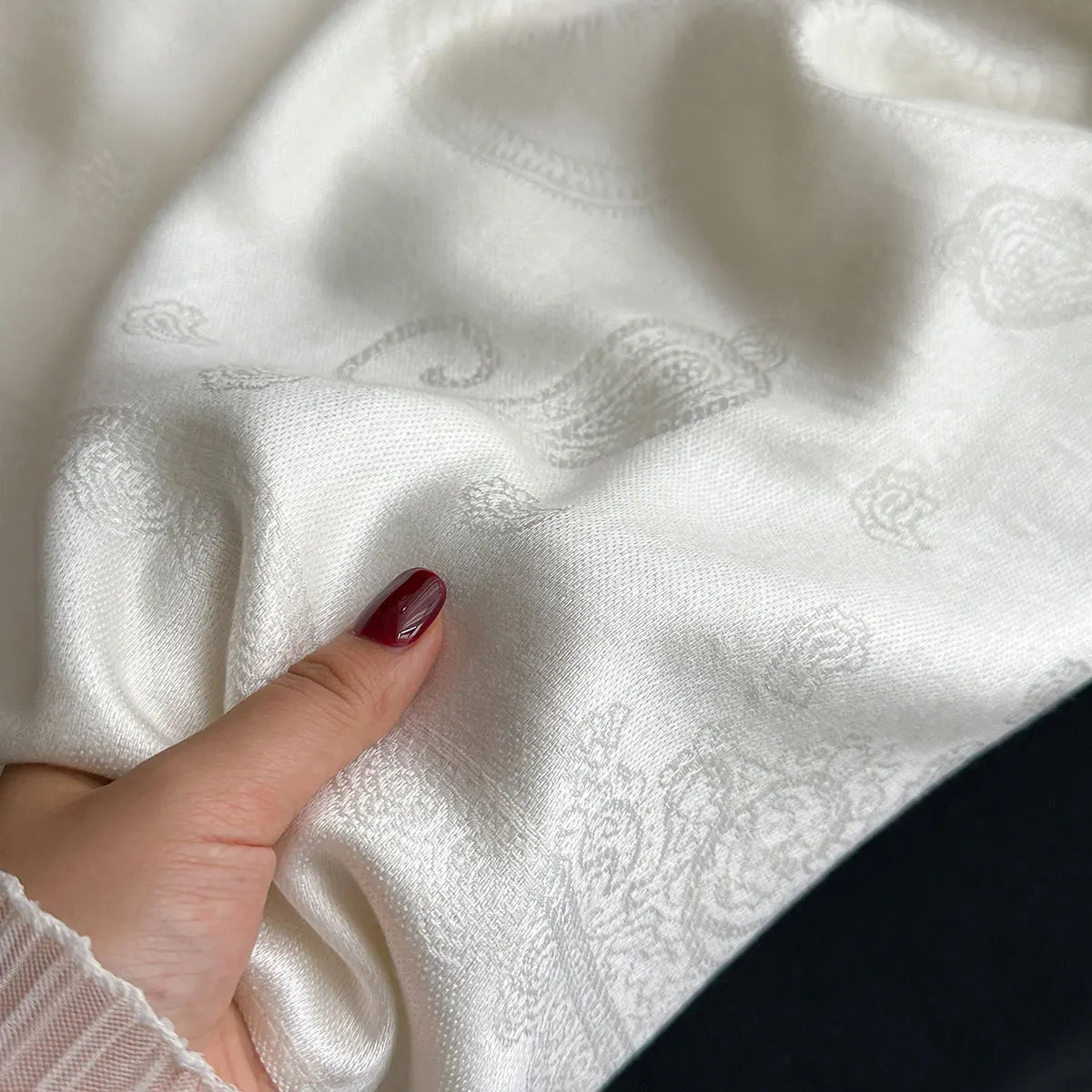 Fringed Paisley Shawl Scarf