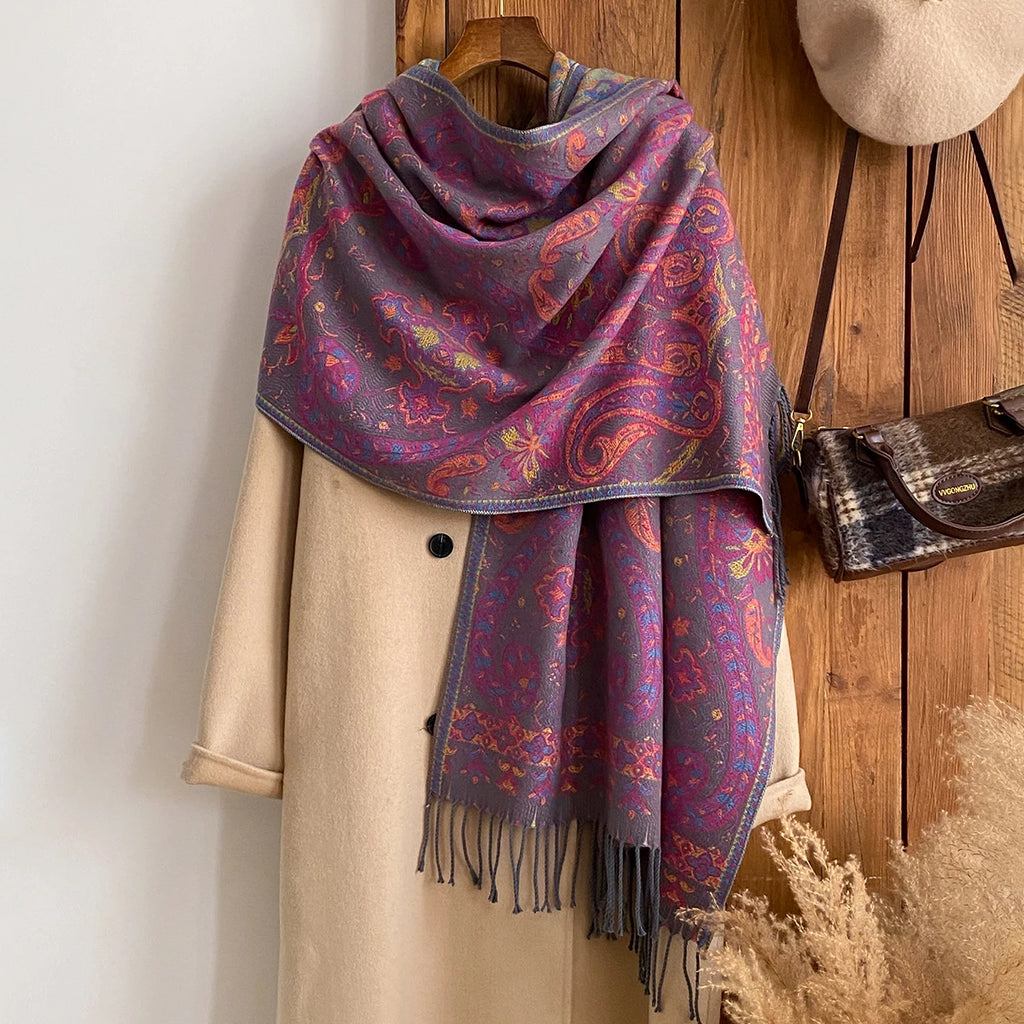 Women's Paisley Faux Pashmina Stole