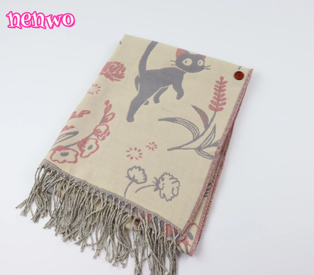 Nenwo Versatile Thick Double-sided Cartoon Scarf/Shawl